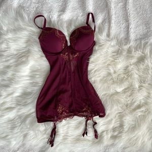 Burgundy Sheer babydoll